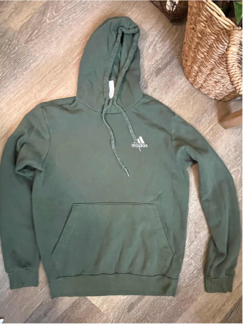 Women's Adidas Green Hoodie Sweatshirt Size S - Picture 4 of 6
